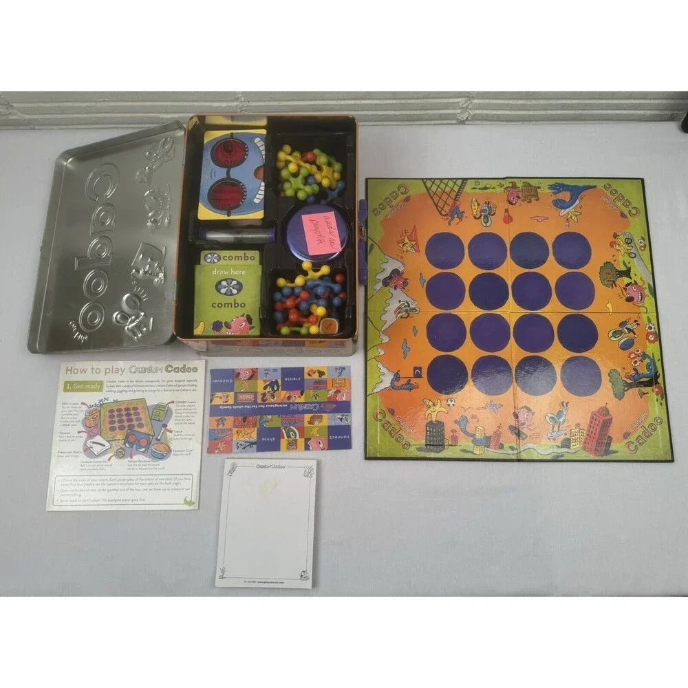 LUNCHBOX TIN CADOO‎ BOARD GAME - Cranium For Kids Complete - EXC SHAPE, 100%